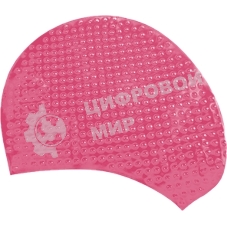 Шапочка для плавания Atemi, силикон (бабл), розовая, BS65