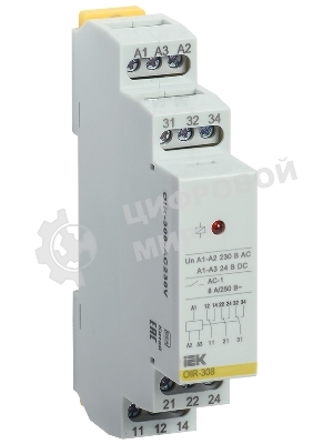 Реле промежуточное OIR 3 конт. (8А) 230В AC IEK OIR-308-AC230V