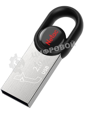 Флешка USB Netac UM2 (NT03UM2N-016G-20BK), 16Gb, USB 2.0, R/W 100/40, серебристый/черный