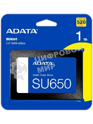 Накопитель SSD ADATA Ultimate SU650, 1Tb, SATA III, 2.5