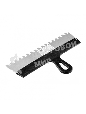 Шпатель Sparta из нержавеющей стали, 350 мм, зуб 10х10 мм, пластмассовая рукоятка