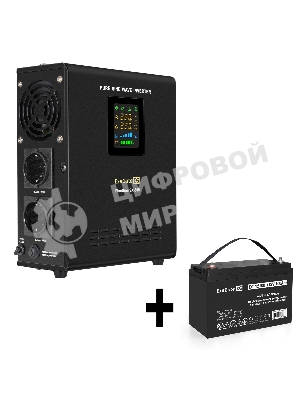 Комплект источника бесперебойного питания Exegate EX295995RUS + батарея 100Aч EX282985RUS 1шт (инвертор, синус, для котла, настенный) ExeGate FineSine SX-500.LCD.AVR.2SH <500VA/300W, чистая синусоида, цветной LCD-дисплей, AVR, 2*Schuko, линейно-интерактивный, крепление настенное/универсальное, черный> + батарея ExeGate DT 12100 (12В, 100Ач) 1шт