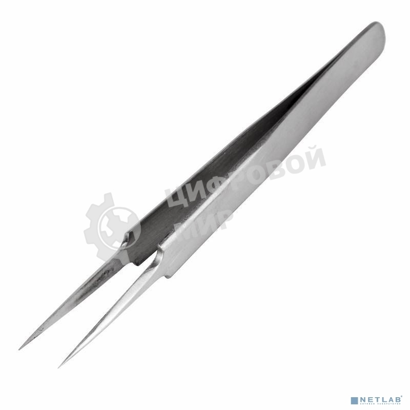 Пинцет прямой с закругленными кончиками Rexant 125 мм (блистер)