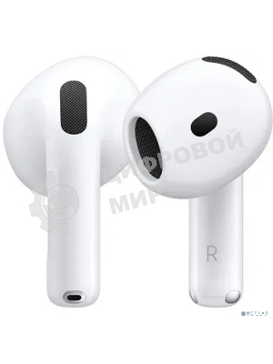 Наушники TWS Apple AirPods 4 (A3050/A3053/A3058) белый, вкладыши, Bluetooth, до 5 ч