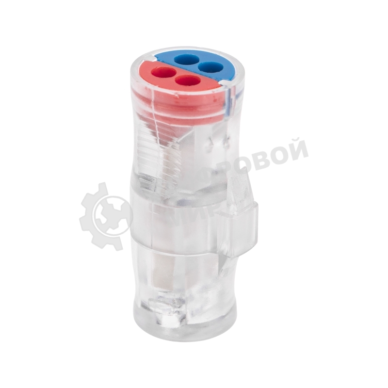 Экспресс-клемма Rexant СМК 2273-2x2R проходная разъемная 2 полюса 2х2-проводная 0,5-2,5 мм² (блистер 5 шт/уп)