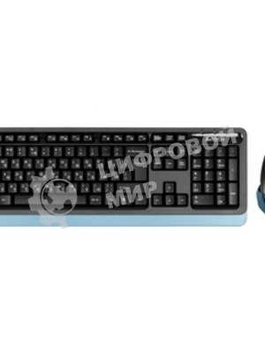 Комплект клавиатура+мышь A4Tech FStyler FG1035 беспроводной, USB, 2000 DPI, чёрный/синий