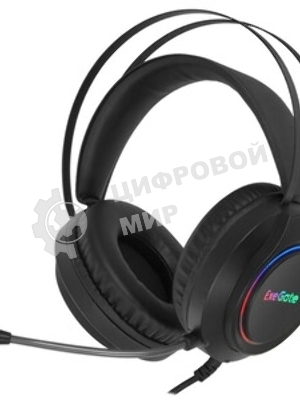 Гарнитура Exegate Cosmos HS-702GL чёрный, проводная, USB, виртуальный звук 7.1, подсветка