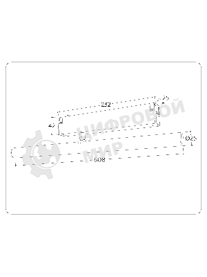 Управляемый светодиодный светильник для шинопровода Magnetic Ambrella light GL1361 BK черный IP20 12W 3000K-6400K 220V 120° 608*25*110 (Без ПДУ)