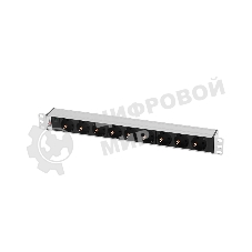 Блок розеток Rem-10 без шнура с инд., 9 Sсhuko, вход IEC 60320 C14, 10A, алюм., 19