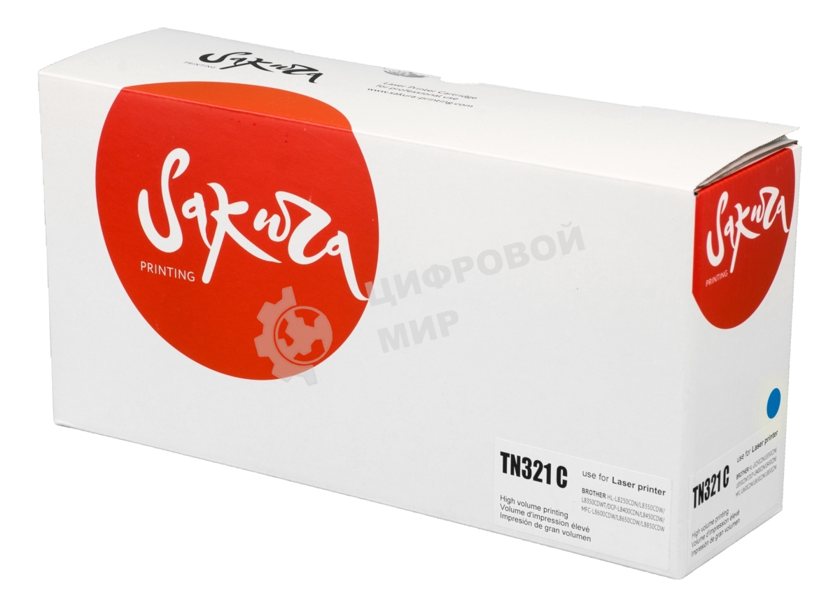 Тонер-туба Sakura KMTN-321C (A33K450) для Konica Minolta, голубой, 25000 к.