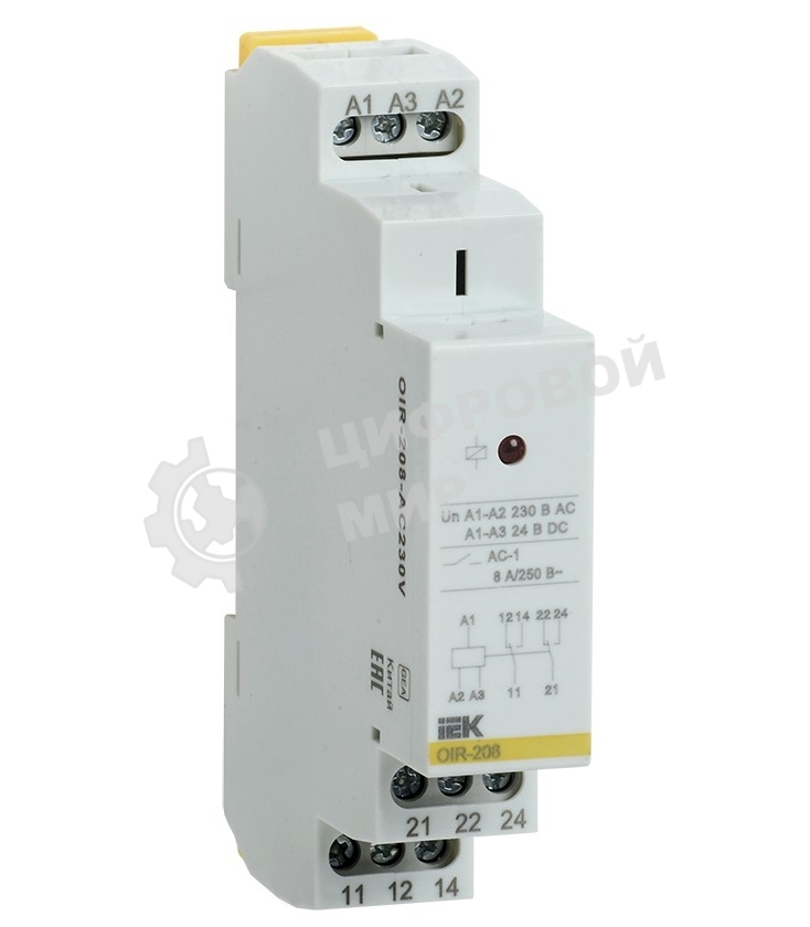 Реле промежуточное OIR 3 конт. (8А) 230В AC IEK OIR-308-AC230V