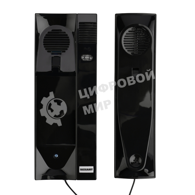 Трубка домофона с индикатором и регулировкой звука Rexant RX-320 черная