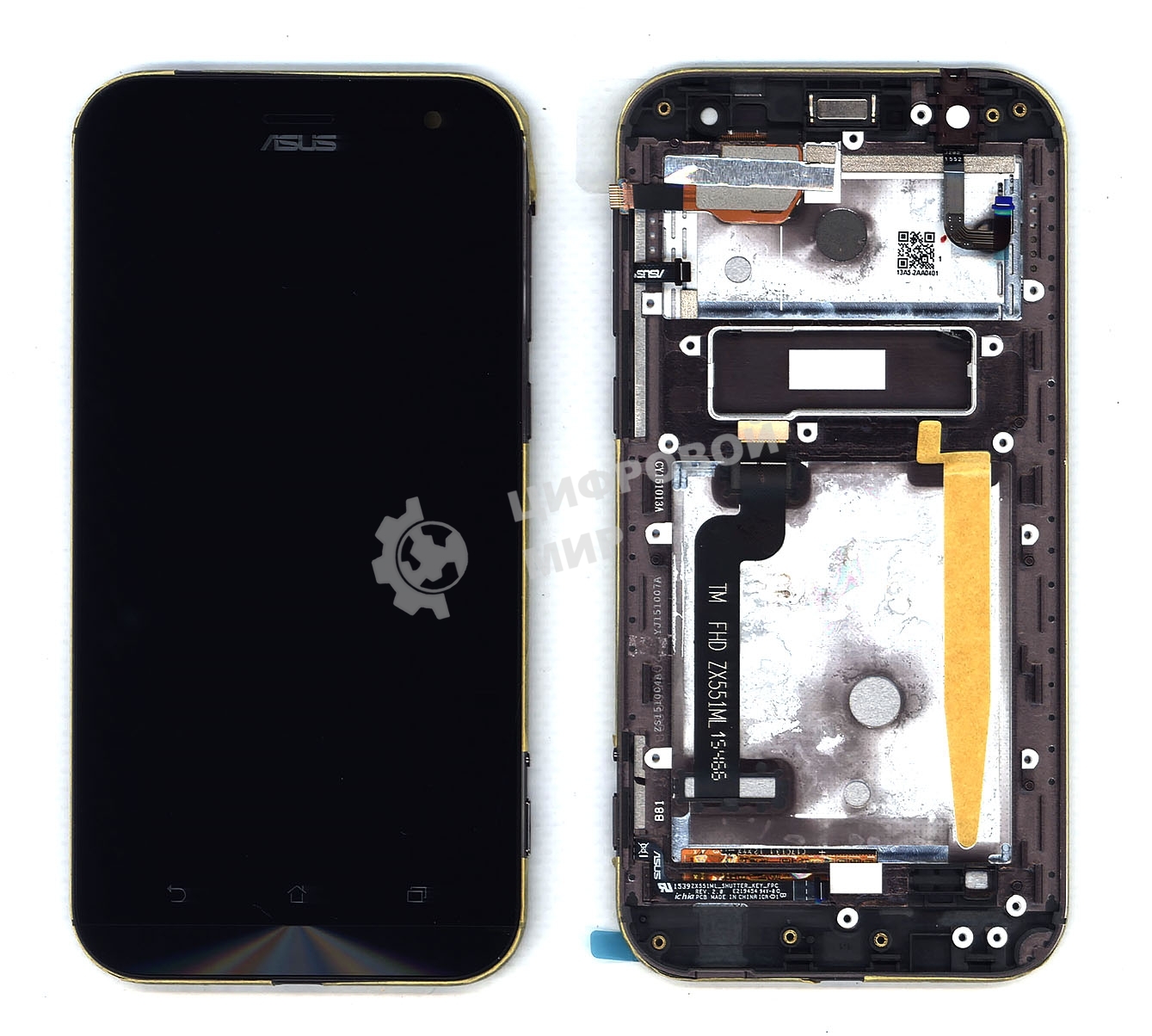 Дисплей для Asus ZX551ML с рамкой, черный