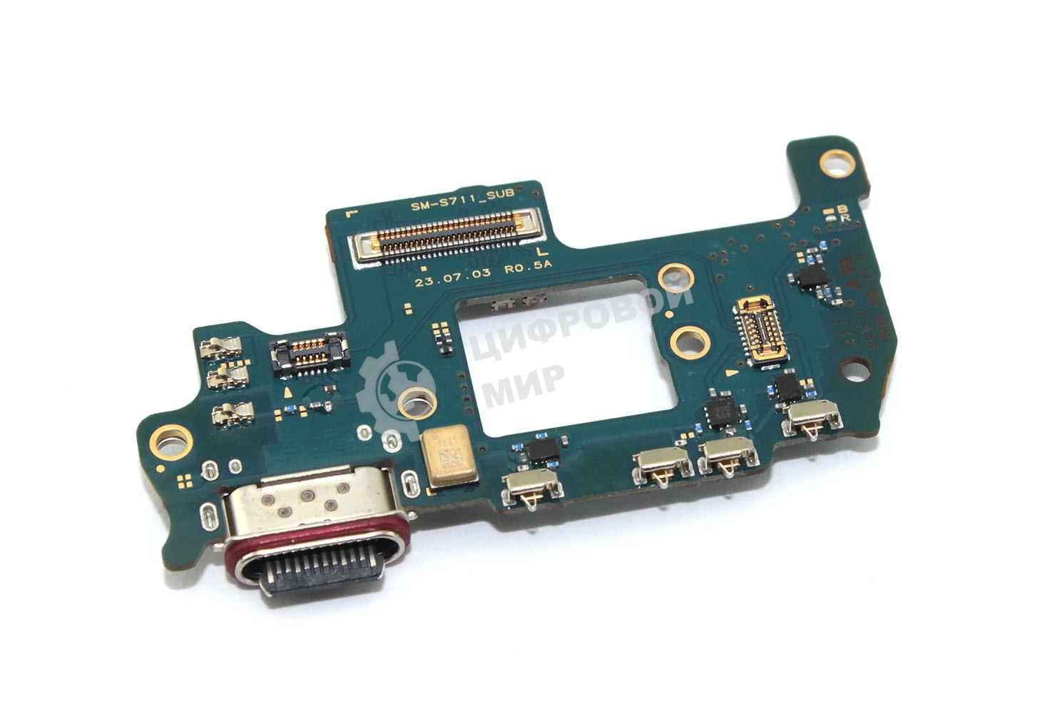 Нижняя плата (шлейф) с разъемом зарядки для Samsung Galaxy S23 FE