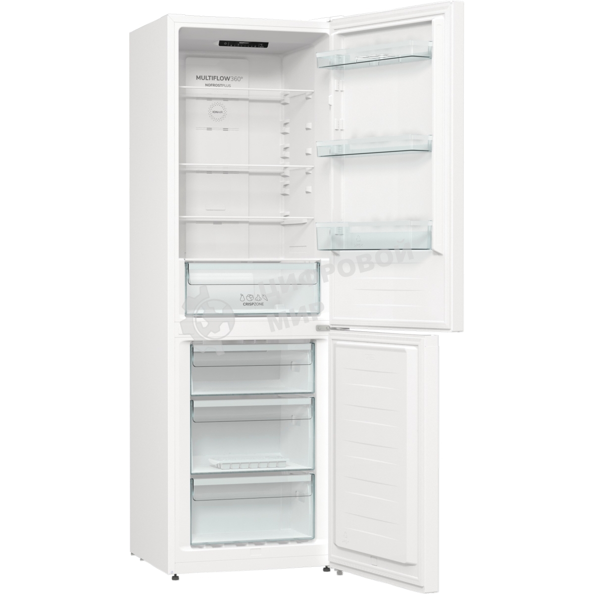 Холодильник Gorenje NRK619EEW4 белый двухкамерный 203/99л морозилка снизу, No Frost