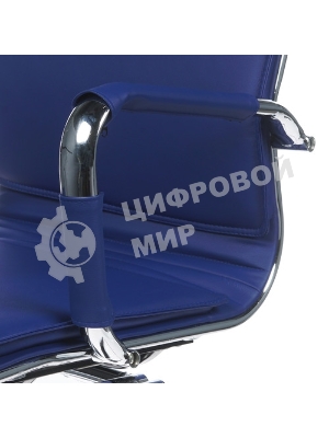 Кресло Бюрократ CH-993-Low-V/blue синий, экокожа, 120 кг, механизм качания, низкая спинка