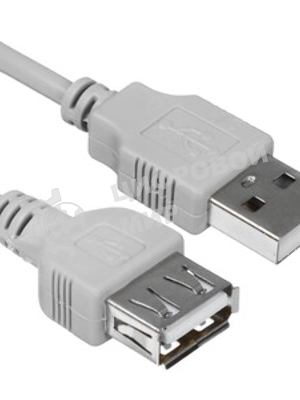 Кабель-удлинитель USB2.0 Cablexpert CC-USB2-AMAF-75CM-N, AM/AF, медь, Pro, 75 см, серый, пакет