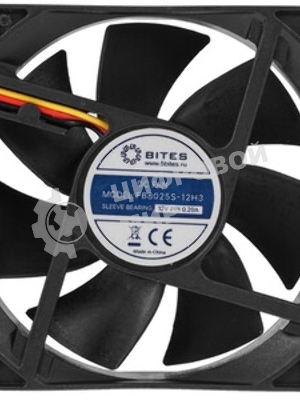 Вентилятор для корпуса 5bites FB8025S-12H3 черный, 80 x 80 мм, 3000 об/мин, 30 дБ, 3 pin