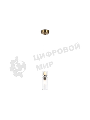 Светильник Ambrella light LH56111 BK/BS/CL черный/латунь/прозрачный E14 max 40W D65*1500
