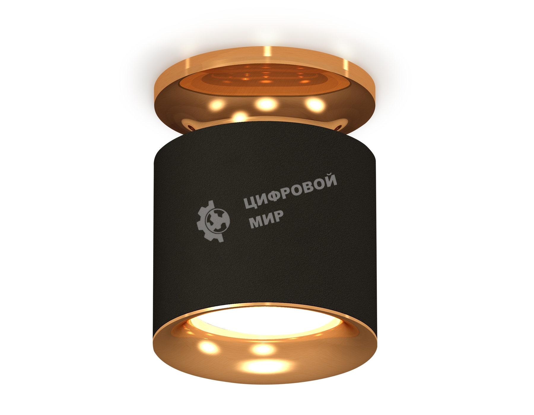 Светильник Ambrella Light XS7402102 SBK/PYG черный песок/золото желтое полированное MR16 GU5.3 (N7929, C7402, N7014)