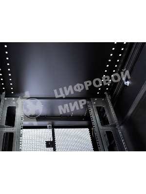 Шкаф серверный ЦМО ШТК-СП-42.8.12-48АА-9005 42U 800x1200 мм пер. дв. перфор. задн. дв. перфор. 2-хст. 2 бок. пан. 1350 кг черный