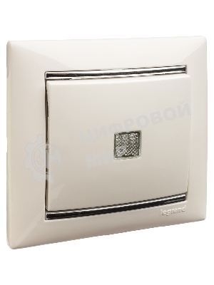 Механизм выключателя 1-кл. СП Valena 10А IP31 с зел. инд. бел. Legrand 774410