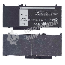 Аккумулятор для ноутбука Dell Latitude E5450, E5470, E5550, E5570, 51wh, 7.4V, Dell, 6460
