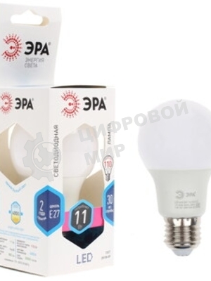 Лампа светодиодная ЭРА STD LED A60-11W-840-E27 11 Вт груша нейтральный белый свет