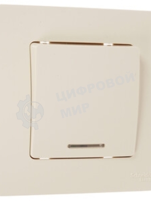 Systeme Electric Blanca внутр Беж Выключатель 1-клавишный (cх.1) с подсветкой, 10А, 250B