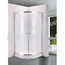 Душевой уголок BAU Dream Hit с поддоном 80x80х195, прозрачное закаленное стекло, хромированный профи