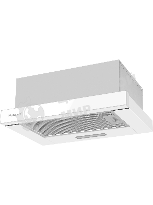 Вытяжка встраиваемая Weissgauff TEL 450 White Glass белый, 45 см, 450 м/ч, 65 дБ