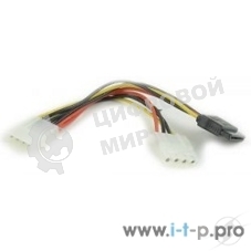 Кабель питания SATA Gembird/Cablexpert CC-SATA-PSY2, 15 см, molex 4pin/molex4pin+sata 15pin, на 2 устр.