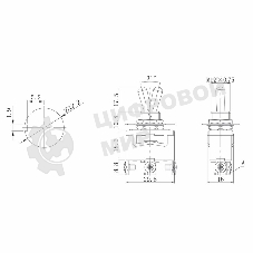 Тумблер Rexant 250V 15А (3c) ON-OFF-ON однополюсный (KN-103) Индивидуальная упаковка 1 шт