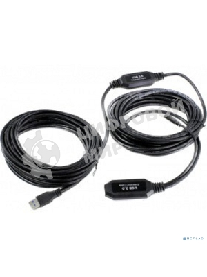 Кабель-адаптер USB3.0-repeater, удлинительный активный Am-->Af 10м VCOM