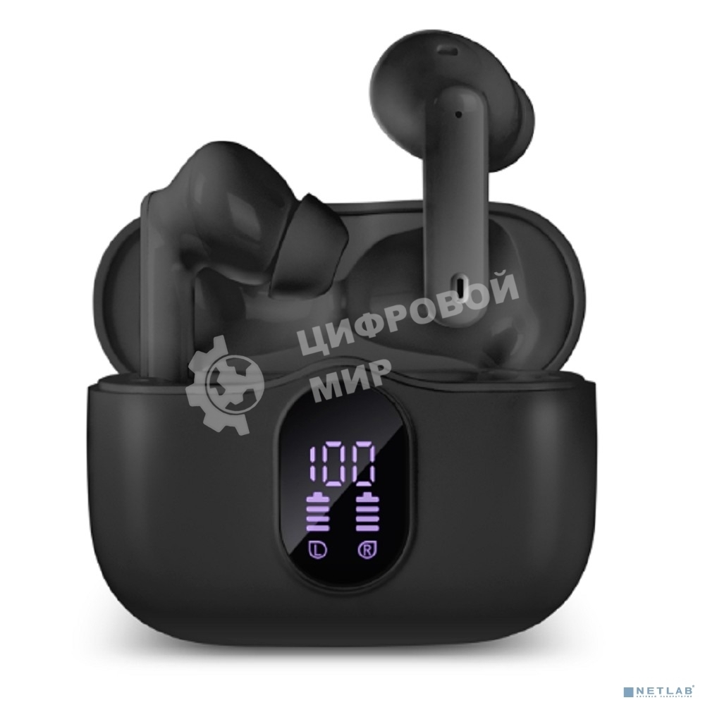 Беспроводные внутриканальные наушники с микрофоном Sven E-315B, черный (Bluetooth, TWS, ANC, ENC, APP)