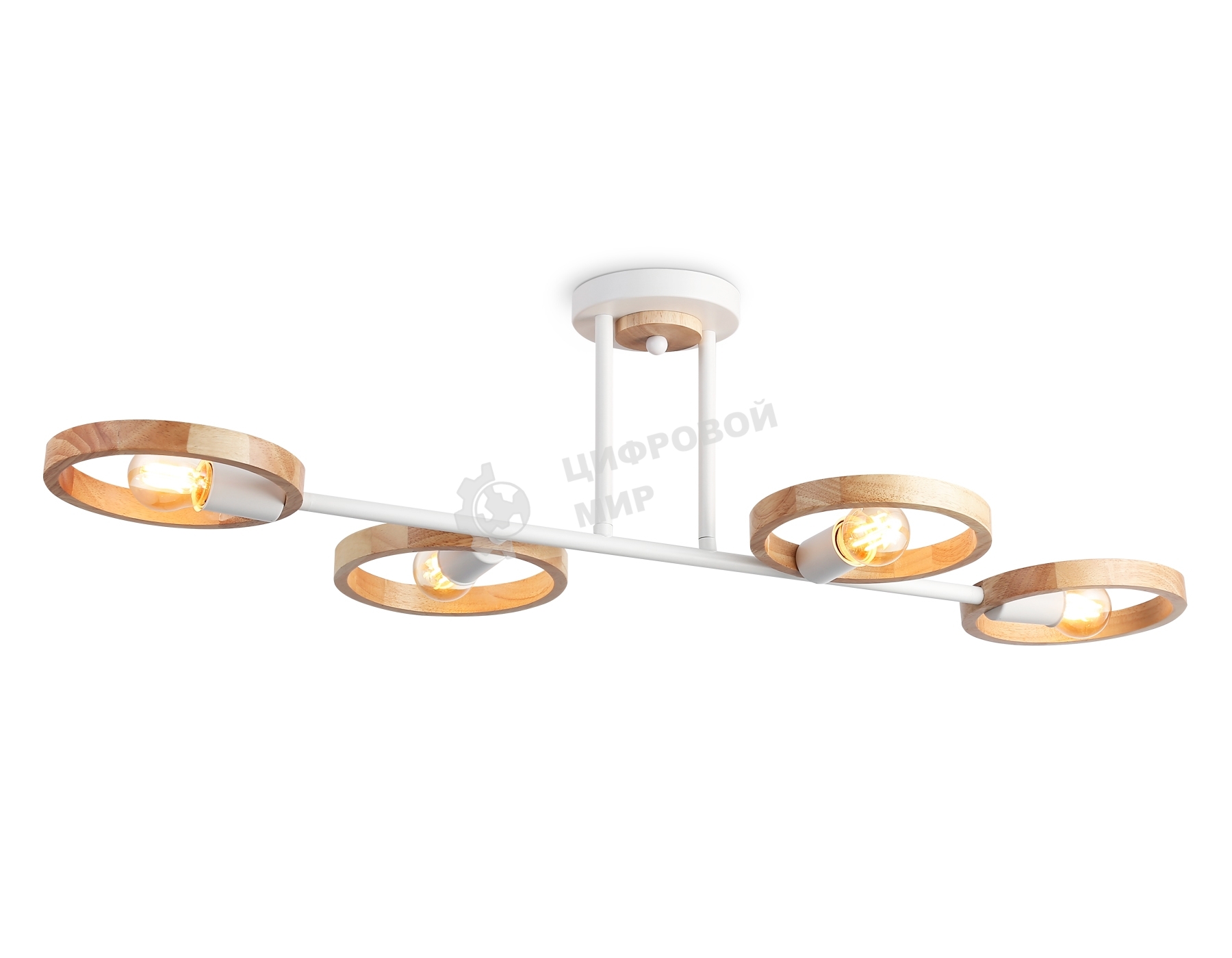 Светильник Ambrella light TR8247/4 WH/LWD белый/светлое дерево E27/4 max 40W 840*360*220