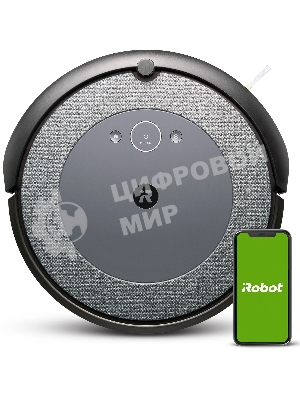 Робот-пылесос IROBOT Roomba i3+ серый/черный, 1800 мAч Li-Ion, уборка сухая, пылесборник контейнер 0.4 л