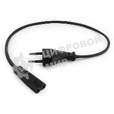 Кабель питания для ноутбуков, аудио/видео техники Gembird 0.5м, 2-pin, черный, пакет