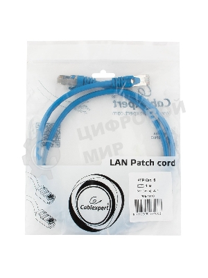 Патч-корд FTP Cablexpert cat.6, 1м, литой, многожильный, черный