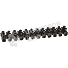 Колодка клеммная Navigator 2.5х10кв.мм 12пар NTB-UPP-S12-10/BL полипропилен черный