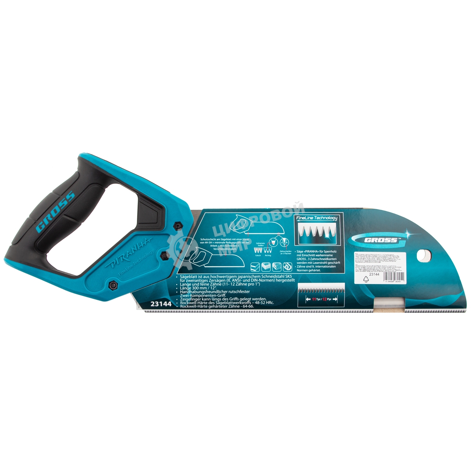 Пила для фанеры с запилом Gross PIRANHA, 300 мм/12