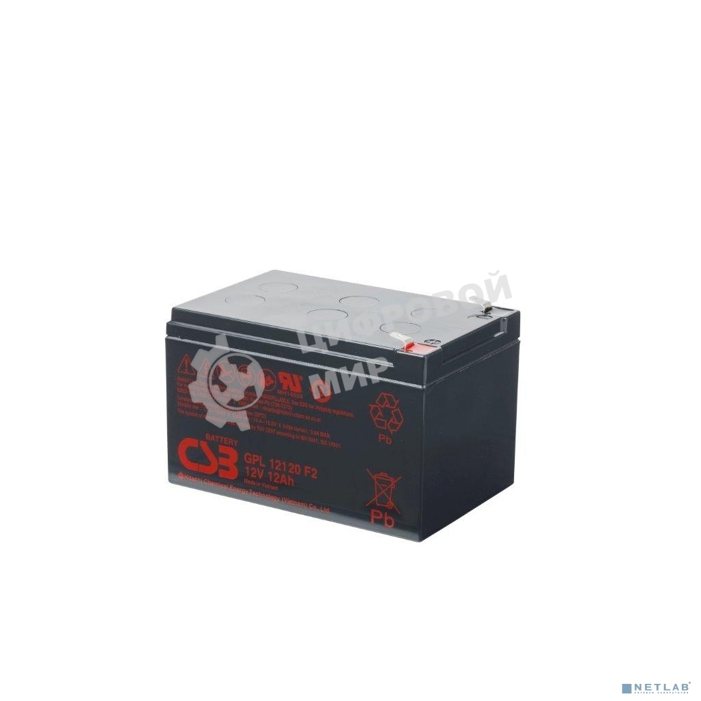 Батарея для ИБП CSB GPL-12120 (12V, 12Ah) клемма F2
