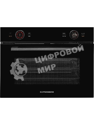 Встраиваемый духовой шкаф Kuppersberg KMW 612 Black с СВЧ, 45 см, 50л, 12 режимов, гидролизная очистка, черный