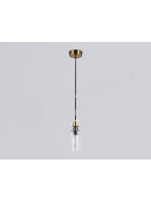 Светильник Ambrella light LH56111 BK/BS/CL черный/латунь/прозрачный E14 max 40W D65*1500