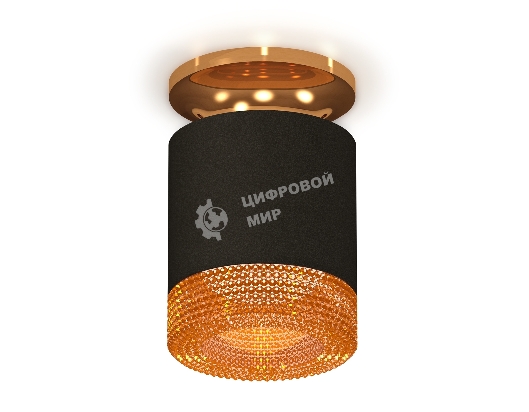 Светильник Ambrella Light XS7402103 SBK/PYG/CF черный песок/золото желтое полированное/кофе MR16 GU5.3 (N7929, C7402, N7195)