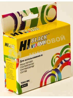 Картридж Epson Stylus C67/87/CX3700/4100/4700 (Hi-black) new, C13T06314A, BK