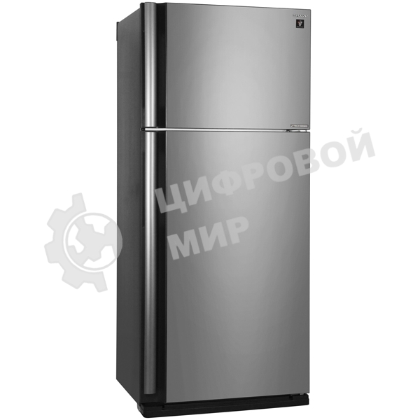 Холодильник Sharp SJ-XE59PMSL серебристый двухкамерный 430/148 л морозилка сверху