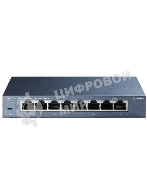 Коммутатор TP-Link SMB TL-SG108 8-port Desktop Gigabit Switch, 8 10/100/1000M RJ45 ports,metal case