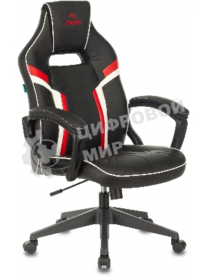 Кресло Zombie Z3 черный/красный, экокожа, 120 кг, механизм качания