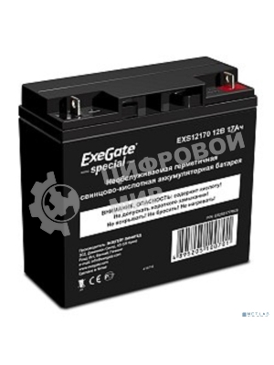 Батарея для ИБП ExeGate ES255177RUS DTM 1217/EXS12170 (12V 17Ah), клеммы под болт М5
